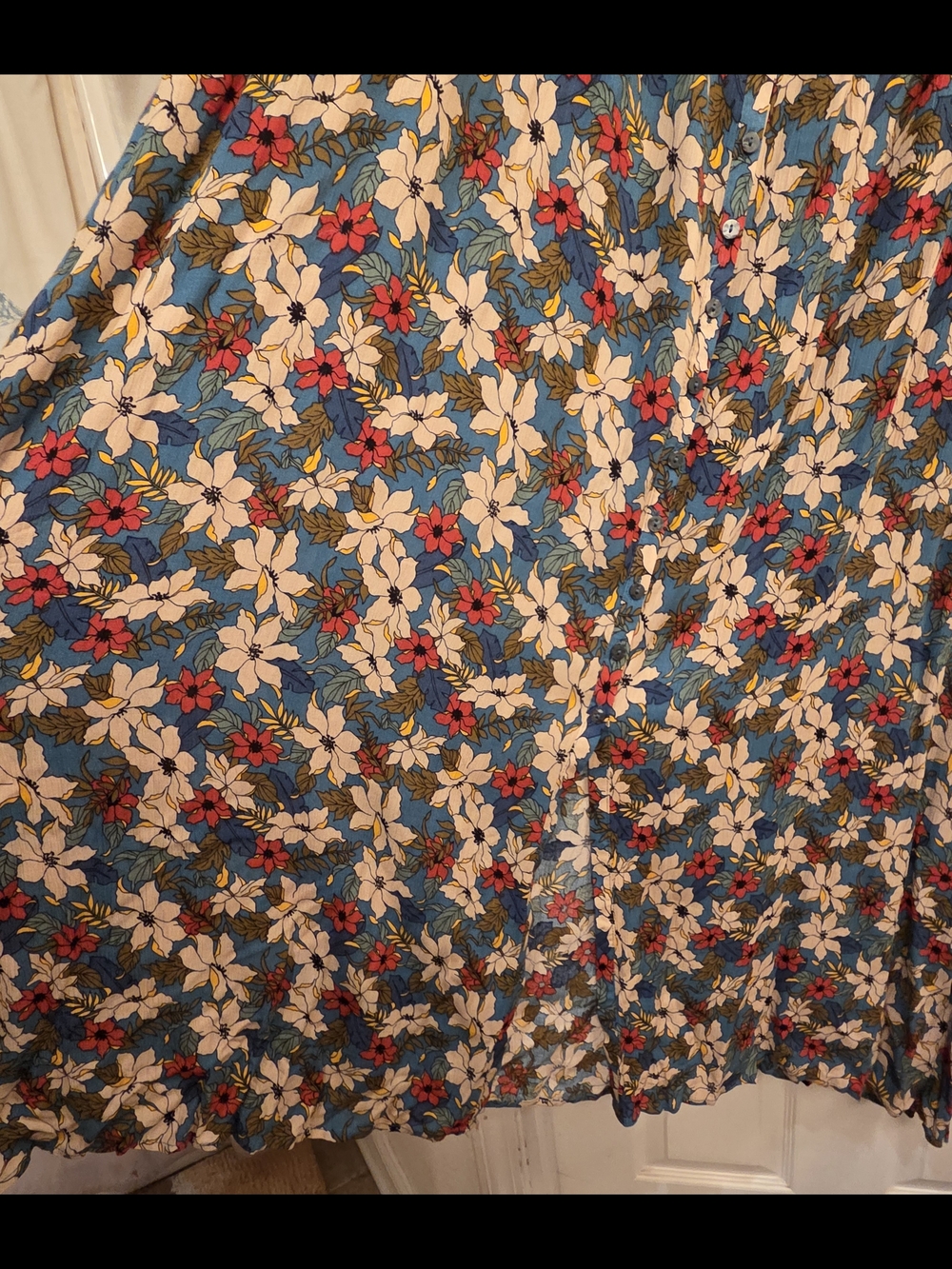 Natural Life ankle length floral button front, maxi dress - Picture 6 of 7